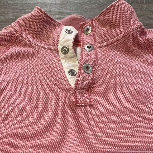 TOMMY BAHAMA Men's Cedar Springs Snap Mock Sweater Pink Sweatshirt Size Medium - Picture 10 of 15